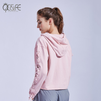 New loose-fitting daily hooded blazer for fall 2018 -- the smock -- women's running yoga workout suits have long sleeves