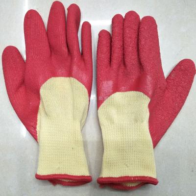 Hang rubber gloves. Wrinkle gloves hang flat
