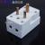 South African plug conversion socket with fuse indicator light white shell