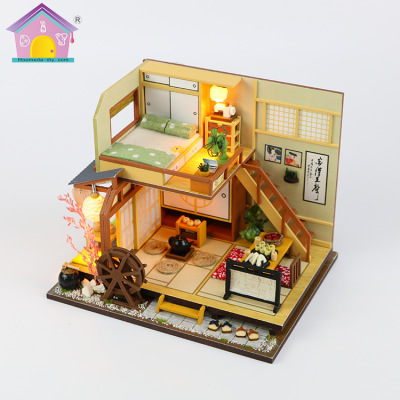 Hoomeda-DIY New DIY Cottage Creative Building Japanese Doll House Assembled Chinese Valentine's Day Gift for Boys and Girls