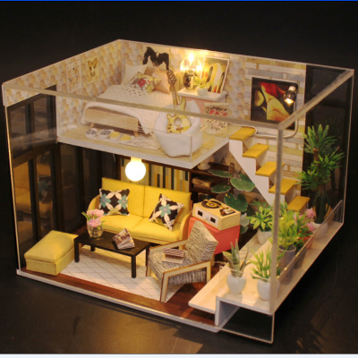 Hoomeda-DIY DIY Handmade House Creative Assembly Model Cottage Cynthia Holiday