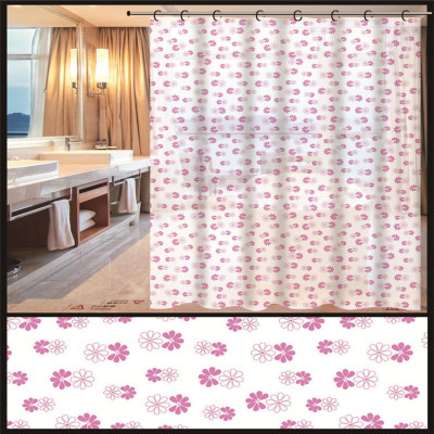 Foreign trade printing shower curtain support custom-made manufacturer direct selling PE shower curtain PEVA bath curtain