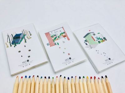 This transparent rubber notebook student cartoon diary mini pocket notebook