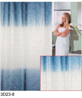 Creative bathroom curtain small dot 3D gradual change 3D shower curtain deserves and thickened anti-mildew