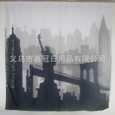 American culture statute of liberty printed small curtain high - grade thick polyester small curtain wholesale foreign trade