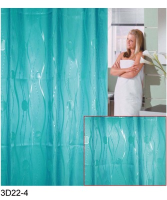 Creative bathroom curtain dot curve transformation of 3D shower curtain