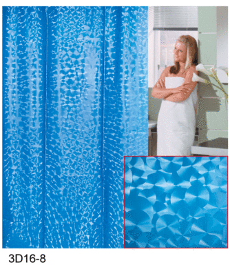 Creative bathroom curtain depth dot circle three-dimensional transformation of 3D shower curtain