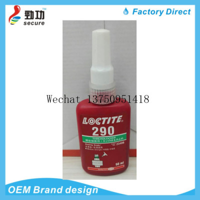 Low-strength permeable anaerobic adhesive for thread locking agent localizer 290 lociite290