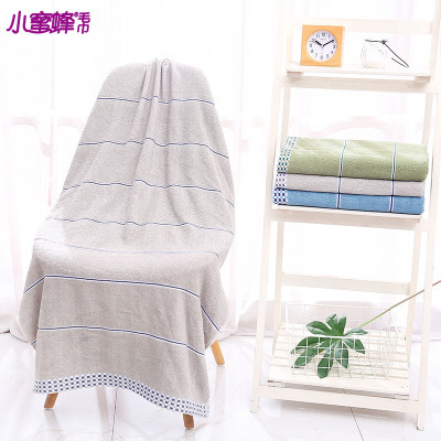 Small bee towel manufacturer sells foreign trade towel of pure color satin file