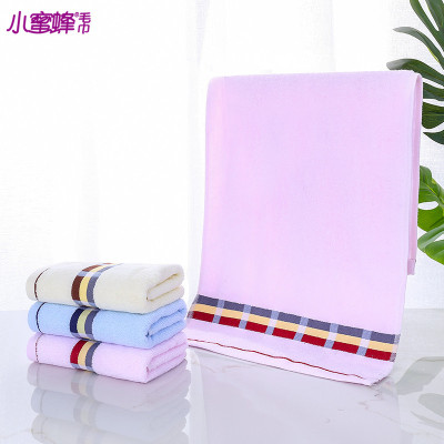 Small bee towel manufacturer sells pure color satin square towel