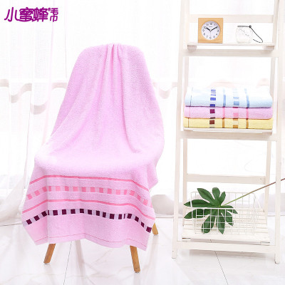 Small bee towel manufacturer sells pure color satin square bath towel