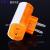 European plug conversion socket with indicator light white orange shell