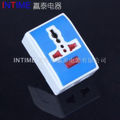 British plug conversion socket with indicator light white blue shell