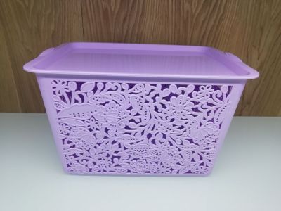 PP plastic strip cover hollowed out storage baskets boxes toys storage baskets
