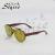 Fashion new pair of twin beam linked body piece sunglasses for men and women of the same style 19047