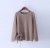 Round neck sweater blouse with loose top and long sleeve sweater