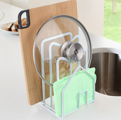 Multi-Functional Iron Pot Lid Rack Multi-Layer Storage Rack for LID Kitchen Chopping Board Rack Chopping Board Rack