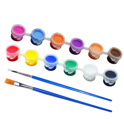 3 ml12 Watercolor acrylic paint color + 2 pens paint for ceramic plaster kite umbrella