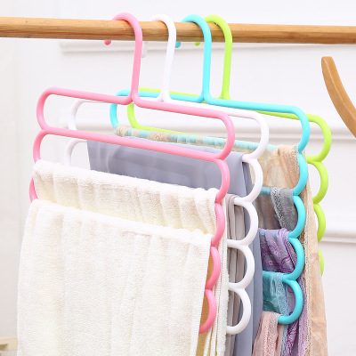 Multi-layer towel rack, multi-layer storage pants rack, plastic pants folder wardrobe storage rack