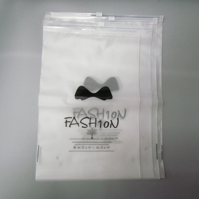Spot frosted bowknot packaging bag zipper sealing bag frosted PE packaging bag 26*35 manufacturers wholesale