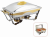 Gold-plated rectangular dining stove golden deluxe dining furnace cover food holding furnace