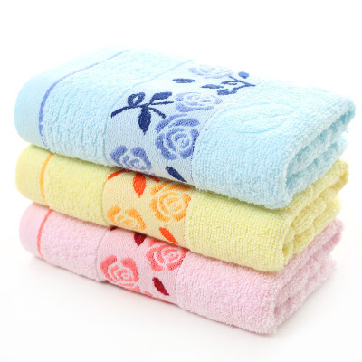 Pure cotton plain rose cotton towel labor protection custom-made advertisement return gift all cotton supermarket pr