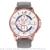 New men's crystal face large dial clear suede watch