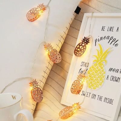 Pineapple Lighting Chain Led Colored Lamp Flashing Light String Light Lighting Chain Lights Ins Girl's Room Layout Creative Bedroom Decorative Lights