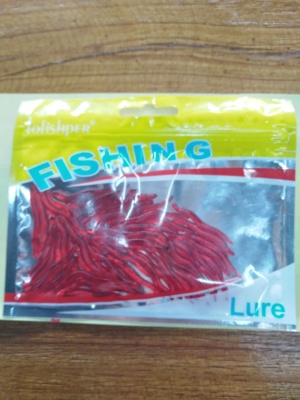 Fake earthworm worm bait sea fishing smell of bionic red worm