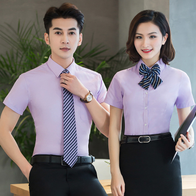 New business suit summer men's and women's same short sleeve working suit tailored suit overskirt