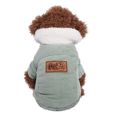 Manufacturer direct-sale puppy cotton corduroy cotton-padded winter pet clothes dog clothing