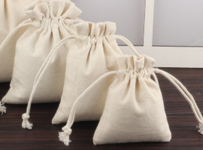 Cotton sack Cotton drawstring pocket printed the same pocket cloth rice bag