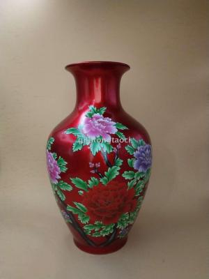 Jingdezhen glazed vase ceramic craft home furnishing jingdezhen hand-painted vase ceramic vase