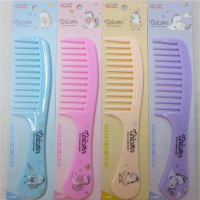 Hair tools plastic comb curly hair wide tooth comb cartoon in big tooth comb floor stall 2 yuan store