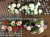 Simulation 5 - cross European oil painting small rose simulation flowers green plants