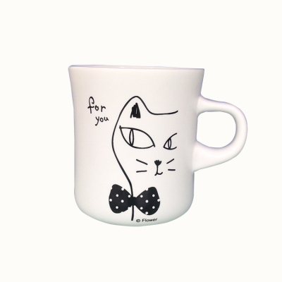 ZAKKA cup matte white cat cup office coffee cup simple premium water cup