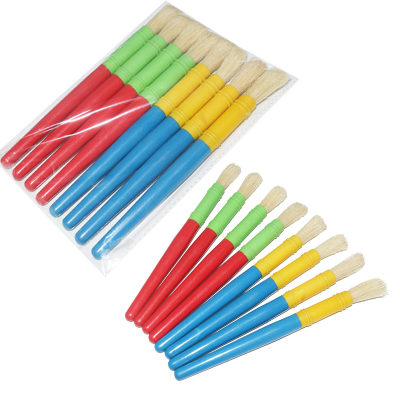 Pig hair set stick set 17.5cm DIY graffiti brush for children painting accessories oil brush