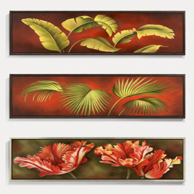 GB8080 hot dance southeast Asia tropical plant flower banner decorative painting