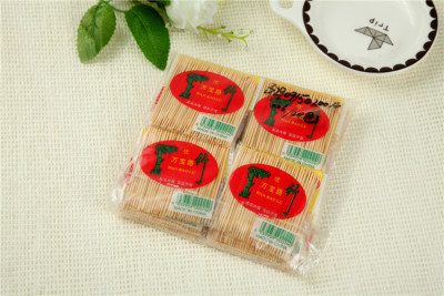 Special offer packed toothpick natural bamboo toothpick wholesale toothpick at both ends of 20 packets a bag