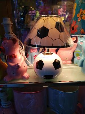 Table lamp ceramic table lamp football model table lamp technology decoration table lamp