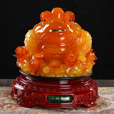 Jintoad fortune shop opened gifts home living room wine cabinet desk decoration resin crafts wholesale