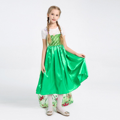 Frozen queen aisha dress dress girl summer dress aisha children's dress princess aisha dress