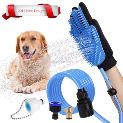 Pet supplies silicone gloves bath brush massage brush five fingers joint dog bath magic device