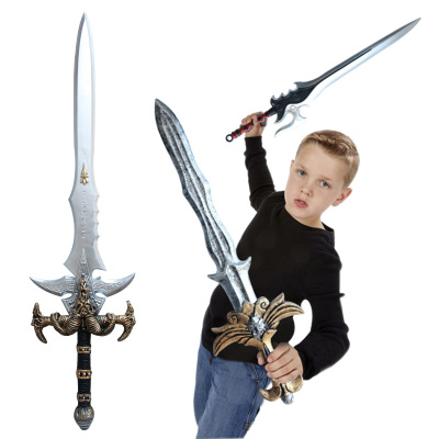 A Halloween role-playing party featuring a prop, one-handed sword and pirate knife