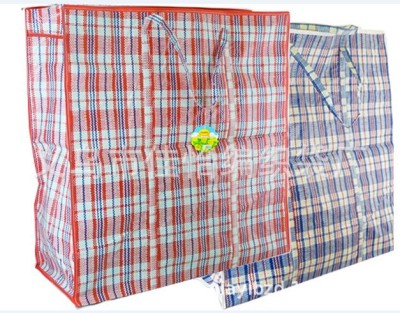 Spot ordinary plaid woven bag cloth bag environmental bag moving bag cotton quilt bag storage bag 75*70*18