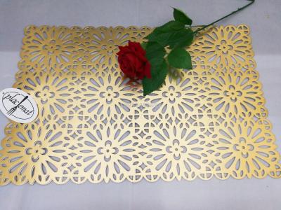 Manufacturer direct-sale PVC non-slip tea table mat meal mat small broken flowers