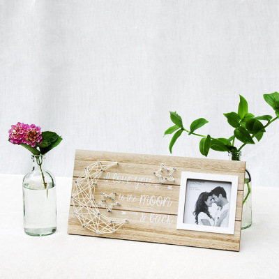 Factory direct selling real wood photo frame  picture frame table creative decoration painting customization