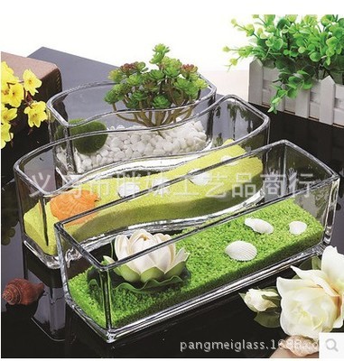 Wholesale transparent glass tank s direct marketing glass aquarium hotel decoration