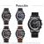 New men's business belt crystal face fashion watch