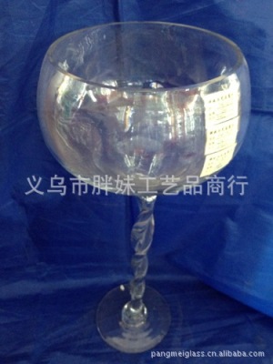 Wholesale transparent glass candle holder weddingwater supply glass candle holder
